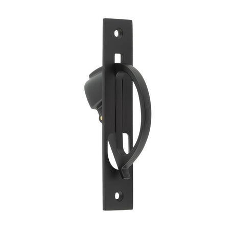 This is an image showing the Burlington - 130x25mm Flush edge handle - Matt Black available to order from Trade Door Handles in Kendal