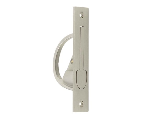 This is an image showing the Burlington - 130x25mm SN Flush edge handle available to order from Trade Door Handles in Kendal