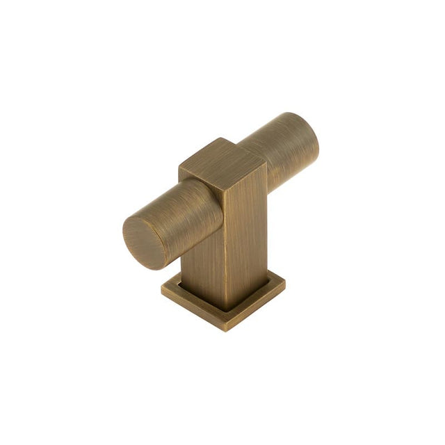 This is an image showing the Burlington - Westminster T Bar Cupboard Knob - Antique Brass available to order from Trade Door Handles in Kendal