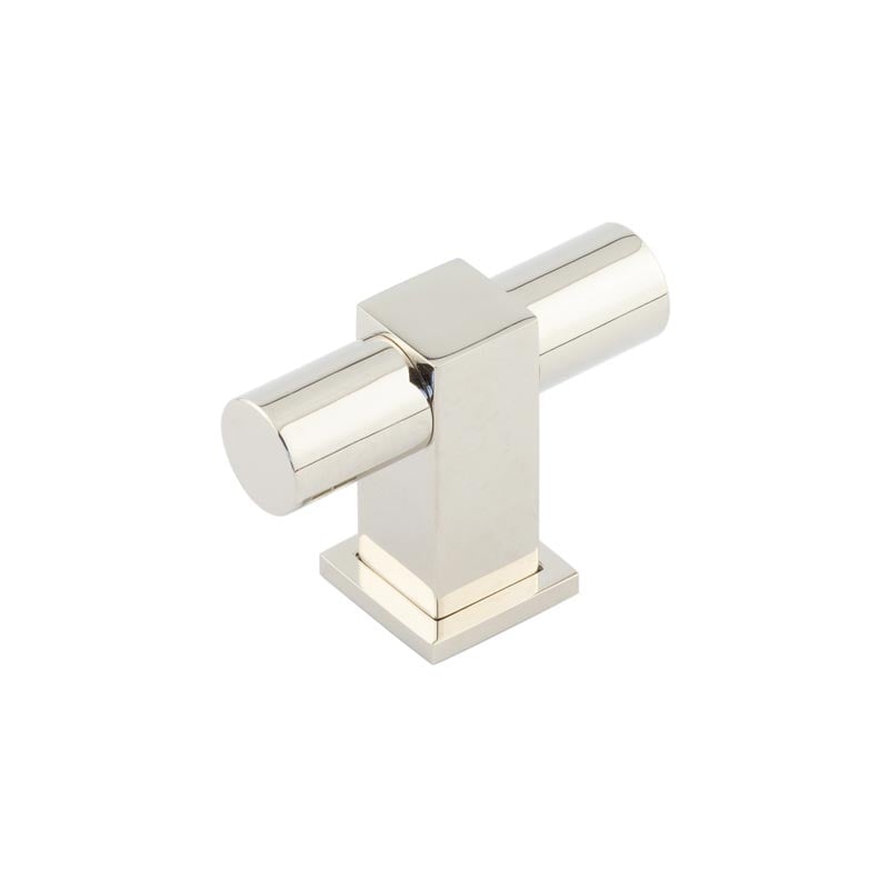 This is an image showing the Burlington - Westminster T Bar Cupboard Knob - Polished Nickel available to order from Trade Door Handles in Kendal