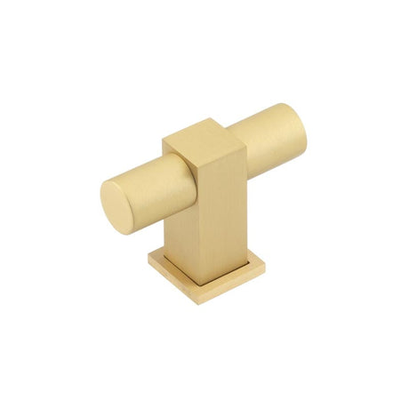 This is an image showing the Burlington - Westminster T Bar Cupboard Knob - Satin Brass available to order from Trade Door Handles in Kendal