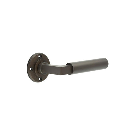 High quality image of Burlington - Westminster Door Handles No Rose Dark Bronze Sku. BUR30DB