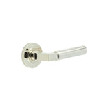 High quality image of Burlington - Westminster Door Handles Plain Rose Polished Nickel Sku. BUR30KIT157