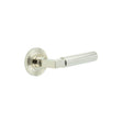 High quality image of Burlington - Westminster Door Handles Reeded Rose Polished Nickel Sku. BUR30KIT160