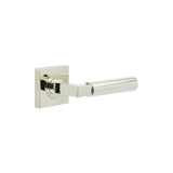 High quality image of Burlington - Westminster Door Handles Square Plain Polished Nickel Sku. BUR30KIT162
