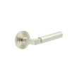 High quality image of Burlington - Westminster Door Handles Reeded Rose Satin Nickel Sku. BUR30KIT316