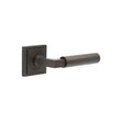 High quality image of Burlington - Westminster Door Handles Square Stepped Dark Bronze Sku. BUR30KIT85