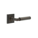 High quality image of Burlington - Westminster Door Handles Square Stepped Dark Bronze Sku. BUR30KIT85