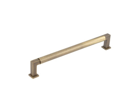 This is an image showing the Burlington - Westminster Cabinet Handle 224mm CTC- Antique Brass available to order from Trade Door Handles in Kendal