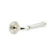 High quality image of Burlington - Highgate Door Handles Reeded Rose Polished Nickel Sku. BUR35KIT160