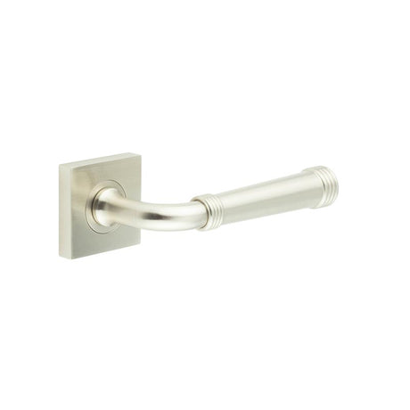 High quality image of Burlington - Highgate Door Handles Square Plain Satin Nickel Sku. BUR35KIT318