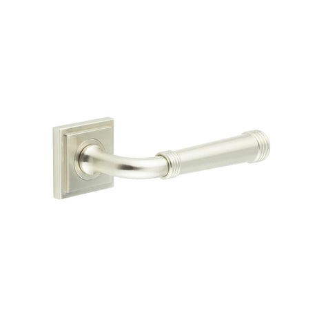 High quality image of Burlington - Highgate Door Handles Square Stepped Satin Nickel Sku. BUR35KIT319