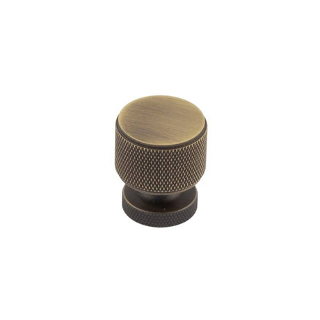 High quality image of Burlington - Piccadilly Knurled Cupboard Knobs Antique Brass Sku. BUR400AB