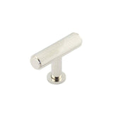 High quality image of Burlington - Piccadilly Knurled T Bar Cupboard Knobs Polished Nickel Sku. BUR401PN
