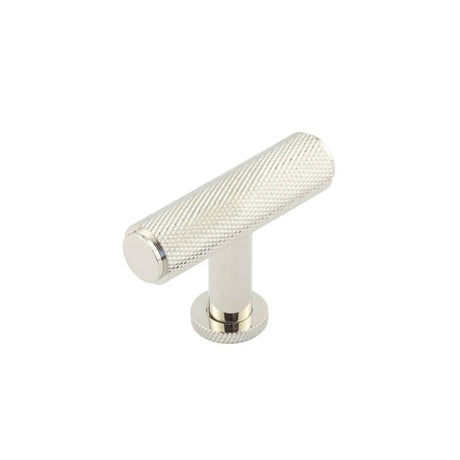 High quality image of Burlington - Piccadilly Knurled T Bar Cupboard Knobs Polished Nickel Sku. BUR401PN