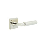 High quality image of Burlington - Piccadilly Door Handle on Square Plain Rose Polished Nickel Sku. BUR40KIT162