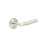 High quality image of Burlington - Piccadilly Door Handle on Chamfered Rose Satin Nickel Sku. BUR40KIT314