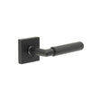 High quality image of Burlington - Piccadilly Door Handle on Square Plain Rose Black Sku. BUR40KIT331