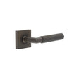 This is an image showing the Frelan - Piccadilly Door Handle on Square Plain Rose Dark Bronze available to order from Trade Door Handles in Kendal