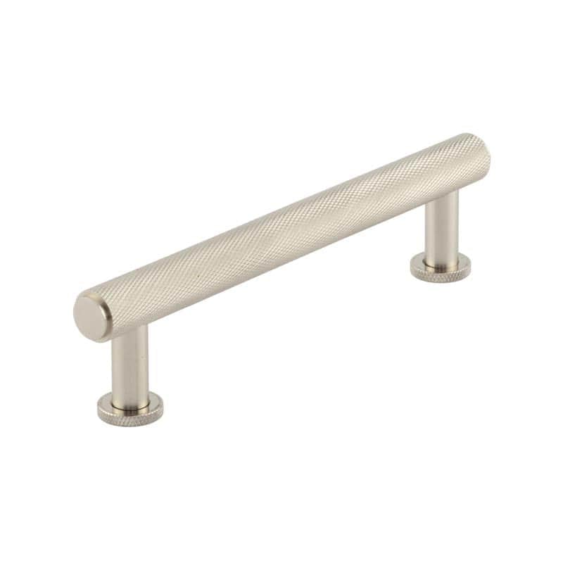 This is an image showing the Burlington - Piccadilly Cabinet Handle 128mm CTC - Satin Nickel available to order from Trade Door Handles in Kendal