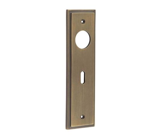 This is an image showing the Burlington - Standard Lock Plate Choices available to order from Trade Door Handles in Kendal