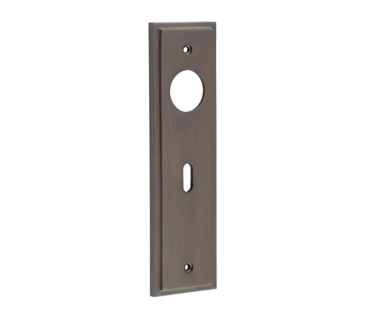 This is an image showing the Burlington - Standard Lock Plate Choices available to order from Trade Door Handles in Kendal