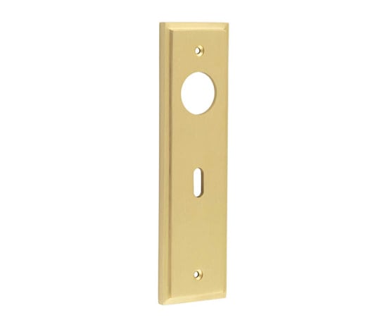 This is an image showing the Burlington - Standard Lock Plate Choices available to order from Trade Door Handles in Kendal