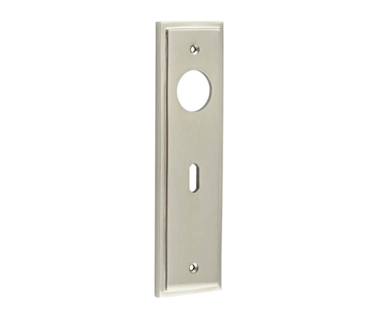 This is an image showing the Burlington - Standard Lock Plate Choices available to order from Trade Door Handles in Kendal