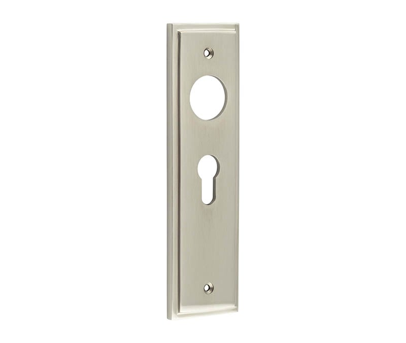 This is an image showing the Burlington - Euro Profile Lock Plate Choices available to order from Trade Door Handles in Kendal