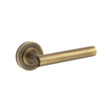 High quality image of Burlington - Richmond Door Handles Plain Rose Antique Brass Sku. BUR45KIT1