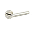 High quality image of Burlington - Richmond Door Handles Plain Rose Polished Nickel Sku. BUR45KIT157