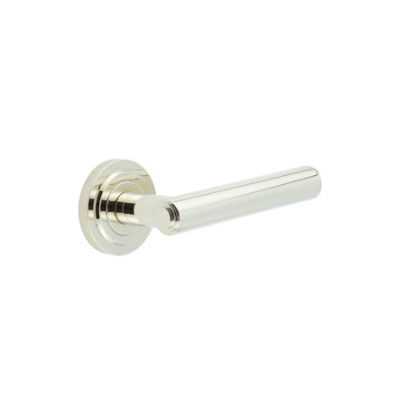 High quality image of Burlington - Richmond Door Handles Stepped Rose Polished Nickel Sku. BUR45KIT159