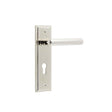 High quality image of Burlington - Richmond Door Handle Din Euro Backplate Polished Nickel Sku. BUR45KIT168