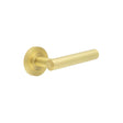 This is an image showing the Frelan - Richmond Door Handles Plain Rose Satin Brass available to order from Trade Door Handles in Kendal