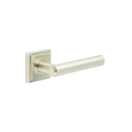 High quality image of Burlington - Richmond Door Handles Square Stepped Satin Nickel Sku. BUR45KIT319