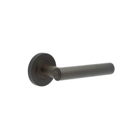 High quality image of Burlington - Richmond Door Handles Knurled Rose Dark Bronze Sku. BUR45KIT83