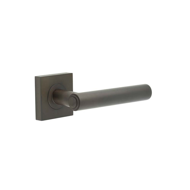 High quality image of Burlington - Richmond Door Handles Square Plain Dark Bronze Sku. BUR45KIT84
