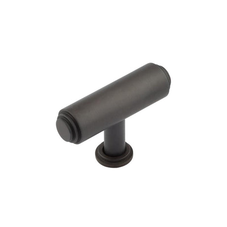 High quality image of Burlington - Belgrave T Bar Stepped Cupboard Knobs Dark Bronze Sku. BUR502DB