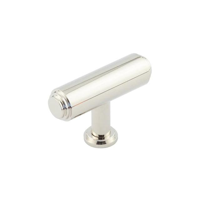 This is an image showing the Burlington - Belgrave T Bar Cupboard Knob - Polished Nickel available to order from Trade Door Handles in Kendal