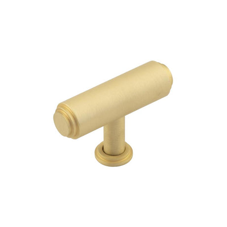 High quality image of Burlington - Belgrave T Bar Stepped Cupboard Knobs Satin Brass Sku. BUR502SB