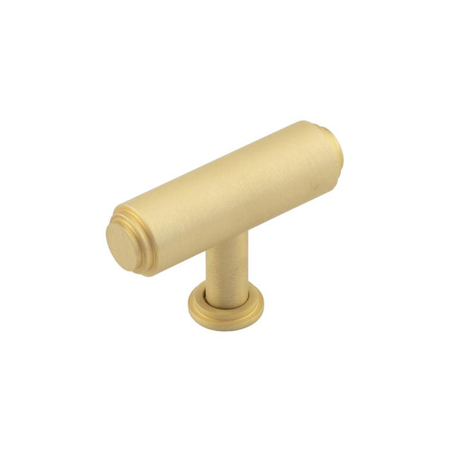 High quality image of Burlington - Belgrave T Bar Stepped Cupboard Knobs Satin Brass Sku. BUR502SB
