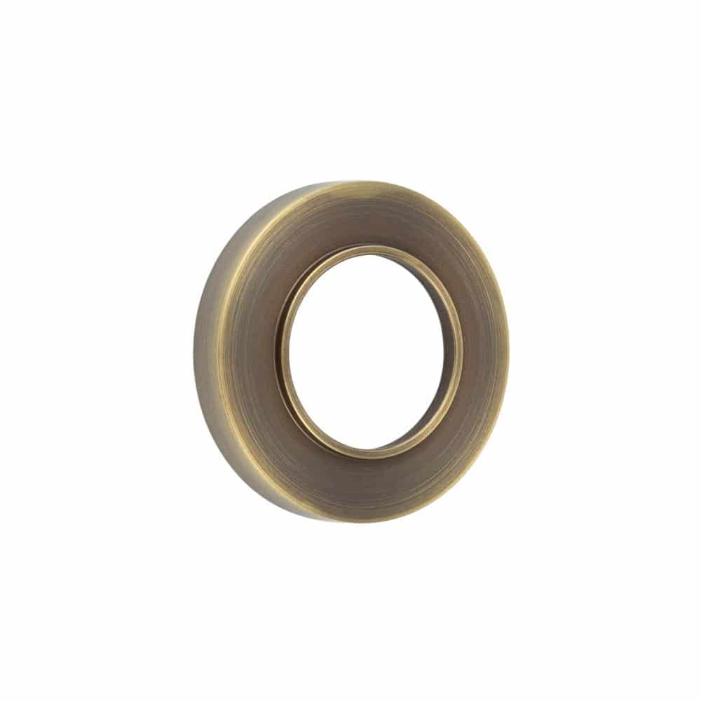 This is an image showing the Burlington - Burlington Plain Outer Rose - Antique Brass available to order from Trade Door Handles in Kendal