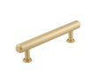 This is an image showing the Burlington - Belgrave Cabinet Handle 128mm CTC - Satin Brass available to order from Trade Door Handles in Kendal