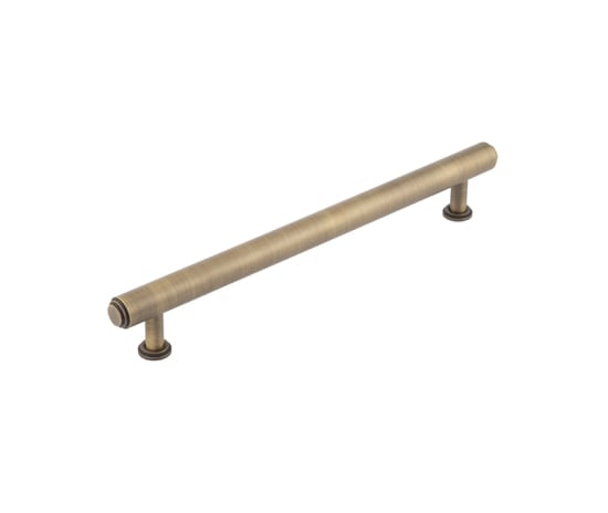 This is an image showing the Burlington - Belgrave Cabinet Handle 224mm CTC - Antique Brass available to order from Trade Door Handles in Kendal