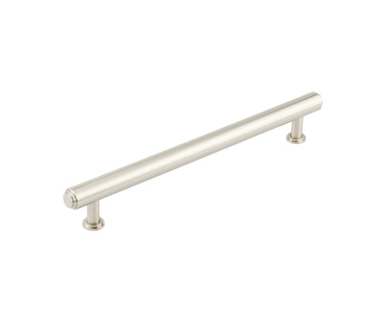 This is an image showing the Burlington - Belgrave Cabinet Handle 224mm CTC - Satin Nickel available to order from Trade Door Handles in Kendal