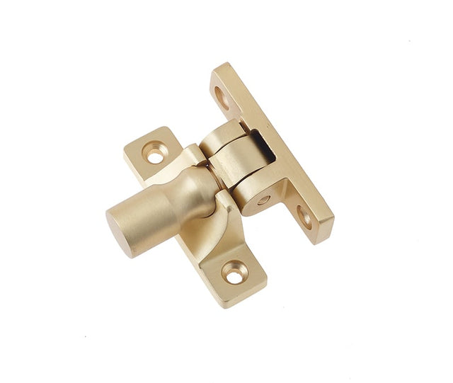 This is an image showing the Burlington - sash fastener - Satin Brass available to order from Trade Door Handles in Kendal