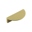 High quality image of Burlington - 80mm Satin Brass Half Moon Cabinet Handle Sku. BUR610SB