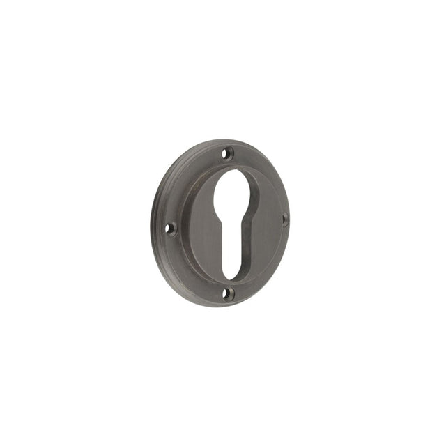 This is an image showing the Burlington - inner escutcheon euro - Dark Bronze available to order from Trade Door Handles in Kendal