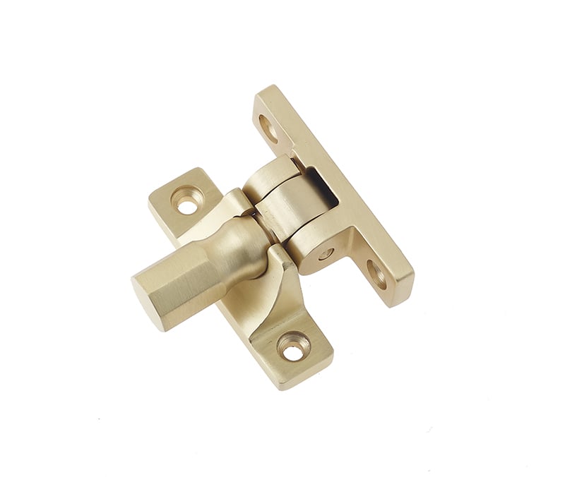 This is an image showing the Burlington - Brighton sash fastener - Satin Brass available to order from Trade Door Handles in Kendal