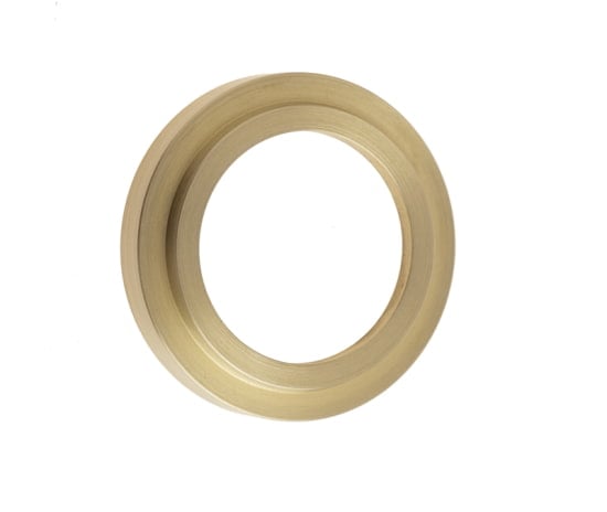 This is an image showing the Burlington - Stepped outer rose for ESC - Satin Brass available to order from Trade Door Handles in Kendal